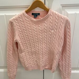 Light Pink Lauren by Ralph Lauren cable sweater